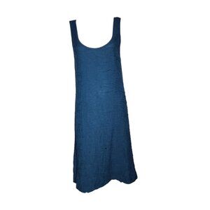 TOAD & CO Blue Sleeveless Pullover Textured Dress Womens SIze L Large *FLAW READ